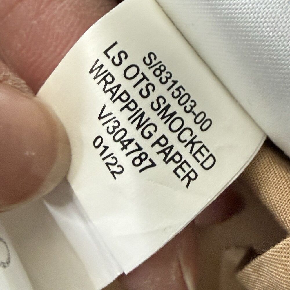 New Old Navy Smocked Puff Sleeve Midi Dress XL Pocket Poplin Cottagecore Prairie - Picture 11 of 14
